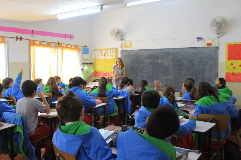 Charla en una escuela de Tigre, Buenos Aires